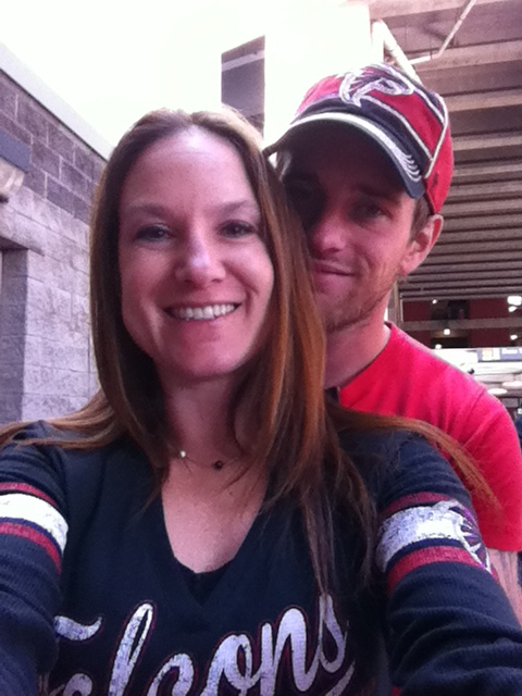 brian and michelle looking good as a couple of falcons fans (nfl)